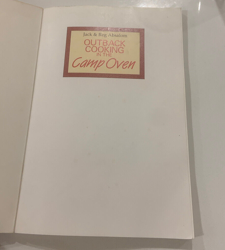 Cookbook OUTBACK COOKING IN THE CAMP OVEN Jack & Reg Absalom Australian Recipes