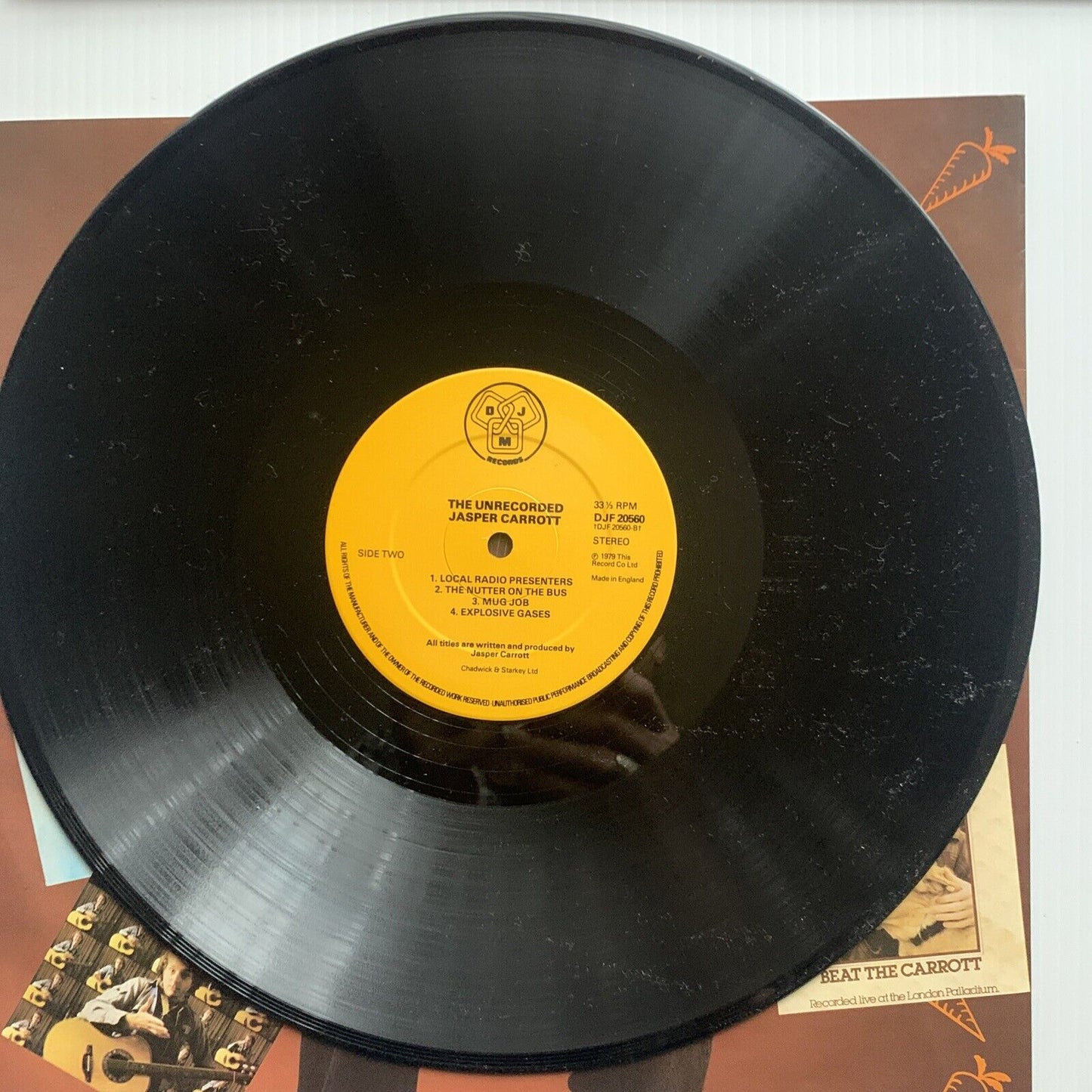 The UnRecorded JASPER CARROTT Music Record Live from Drury Lane England 1979