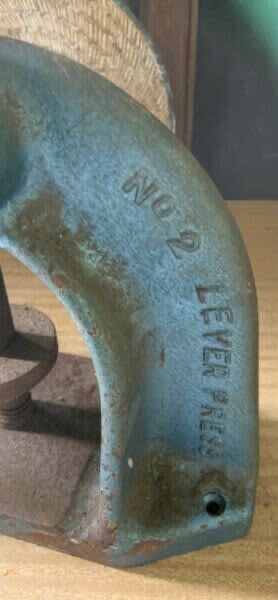 LEVER PRESS A Ornstin Ltd NO2 Vintage Cast Iron Rustic blue steel Heavy