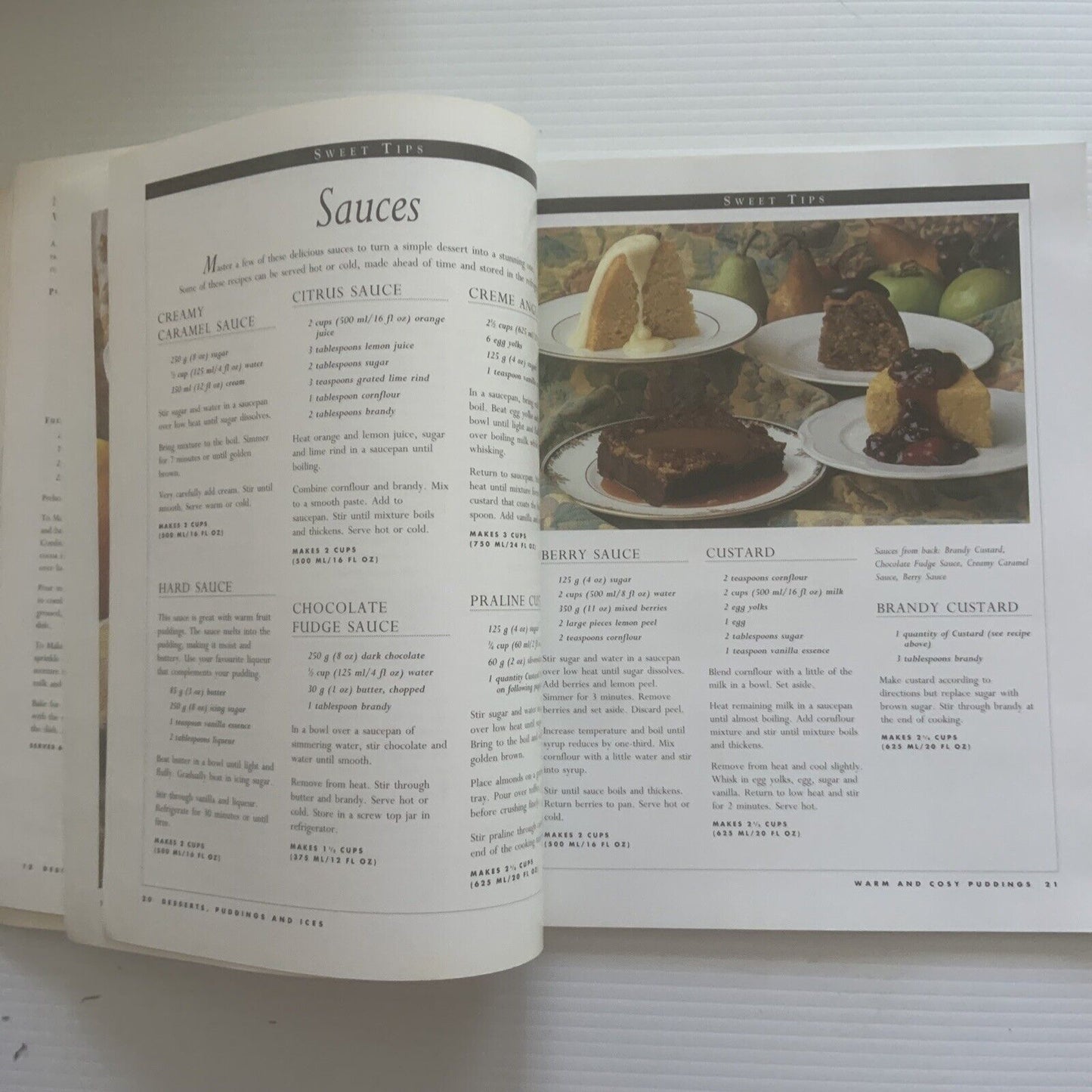 Cookbook DESSERTS PUDDINGS & ICES Country Style Cookery Recipes BayBooks PB 1994
