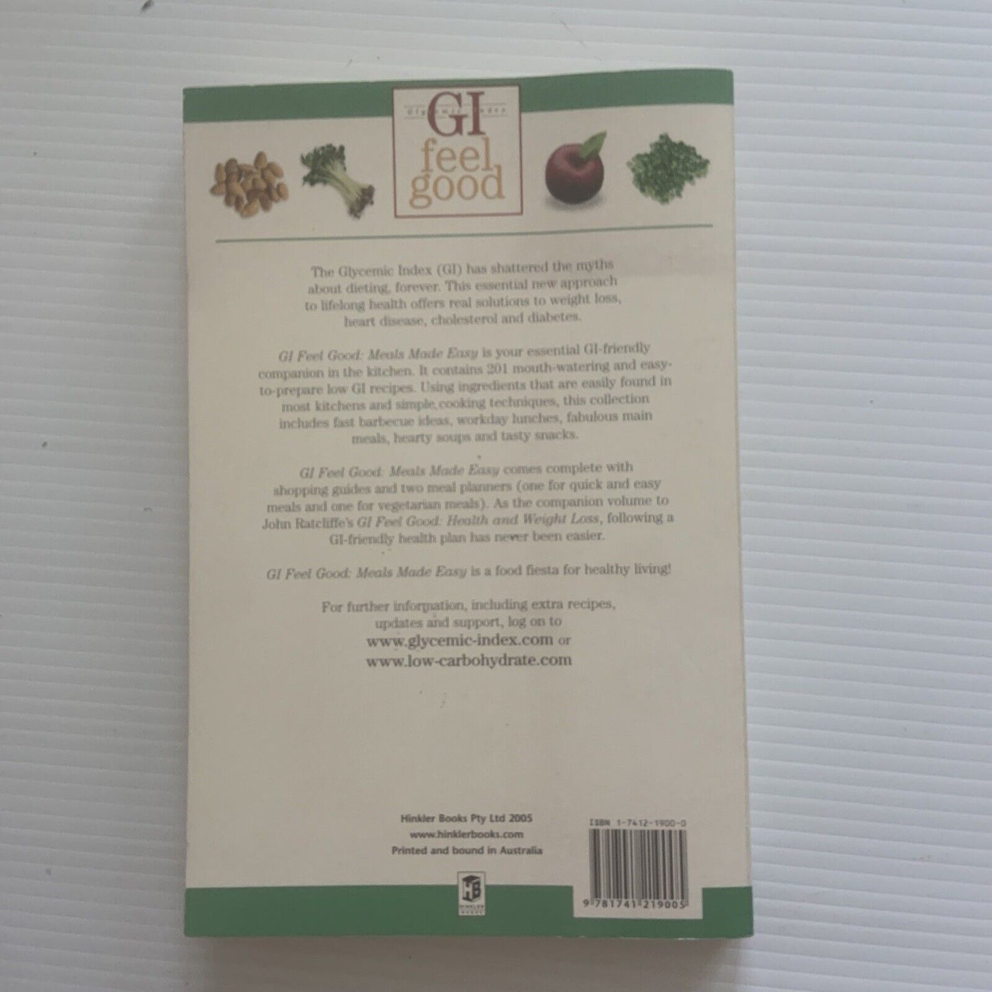 Cookbook MEALS MADE EASY GI Feel Good by John Redcliffe Recipes PB 2005