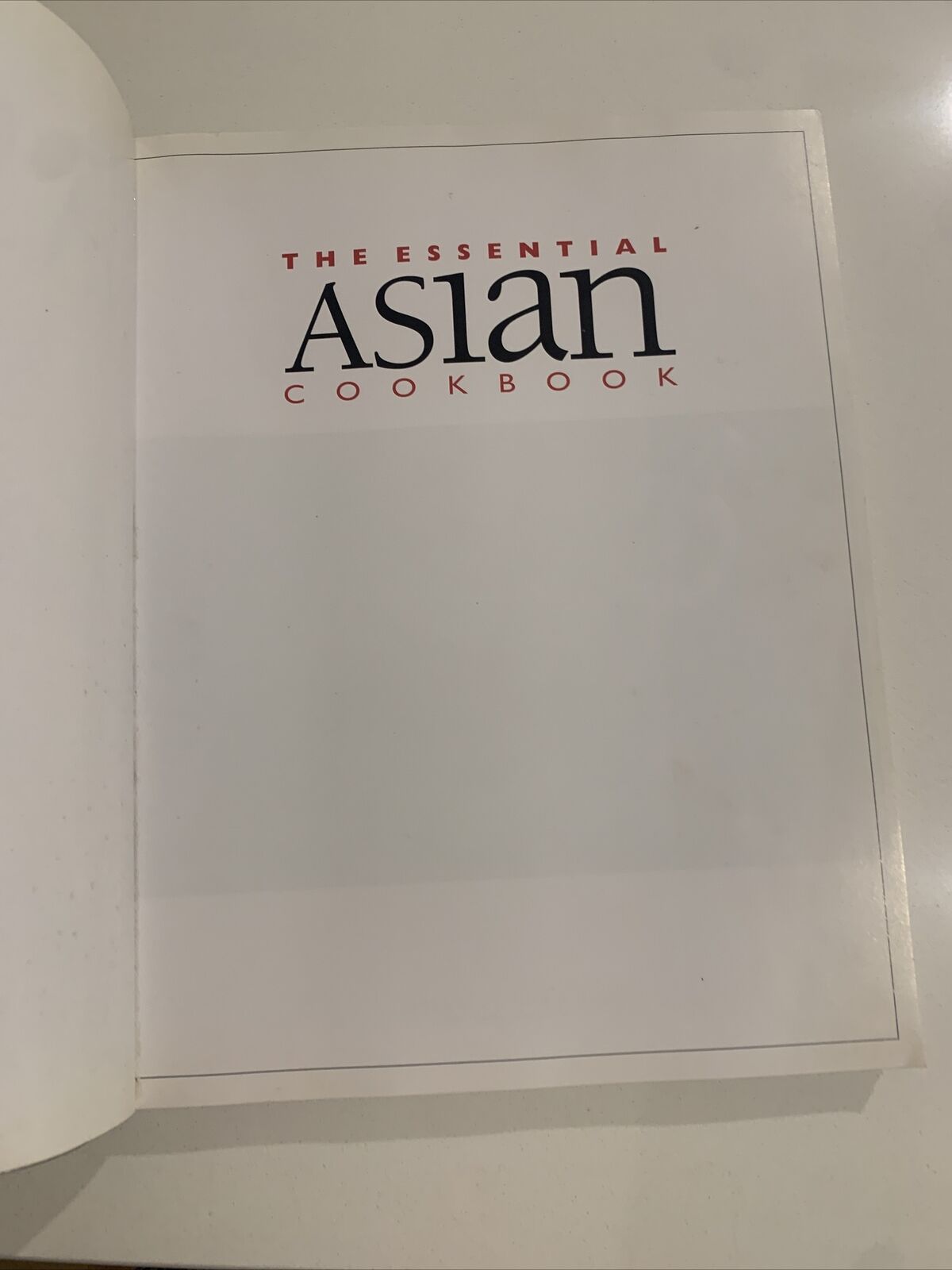 Cookbook THE ESSENTIAL ASIAN 1997 1st Ed Large PB w Plastic Slipcover Recipes