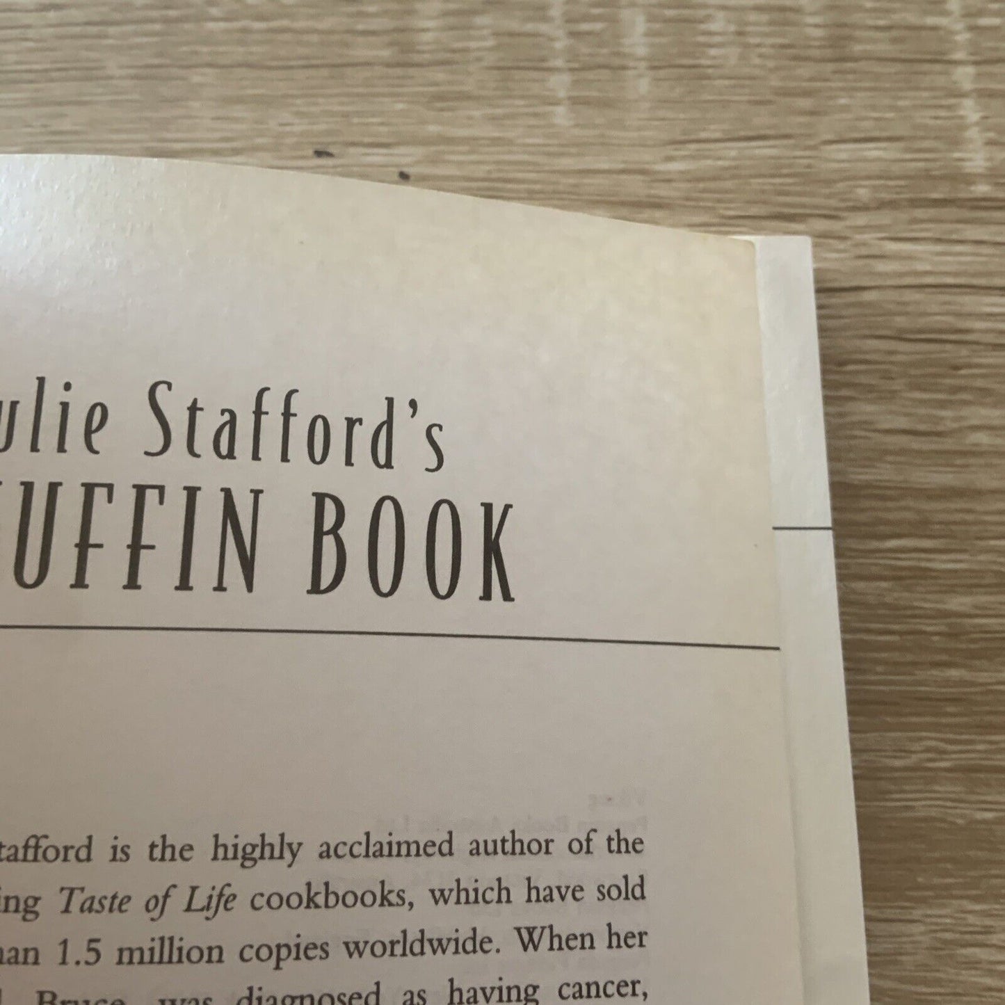 Cookbook MUFFIN BOOK Julie Stafford's Delicious Recipe Book 1999 1st Edition PB
