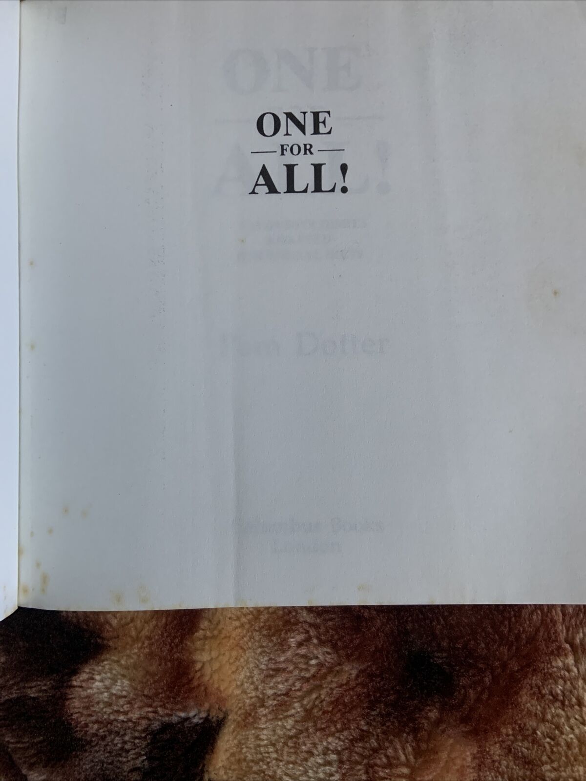 Cookbook ONE FOR ALL Favourite Dishes Adapted For Special Diets Pam Dotter PB