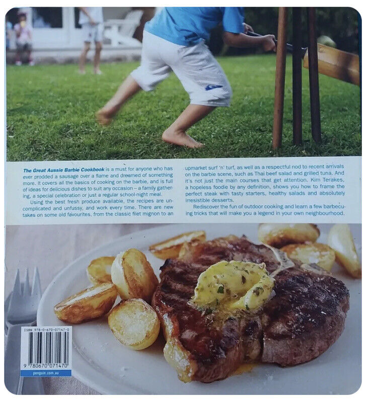 Cookbook THE GREAT AUSSIE BARBIE Kim Terakes BBQ Recipes PB 2007 New