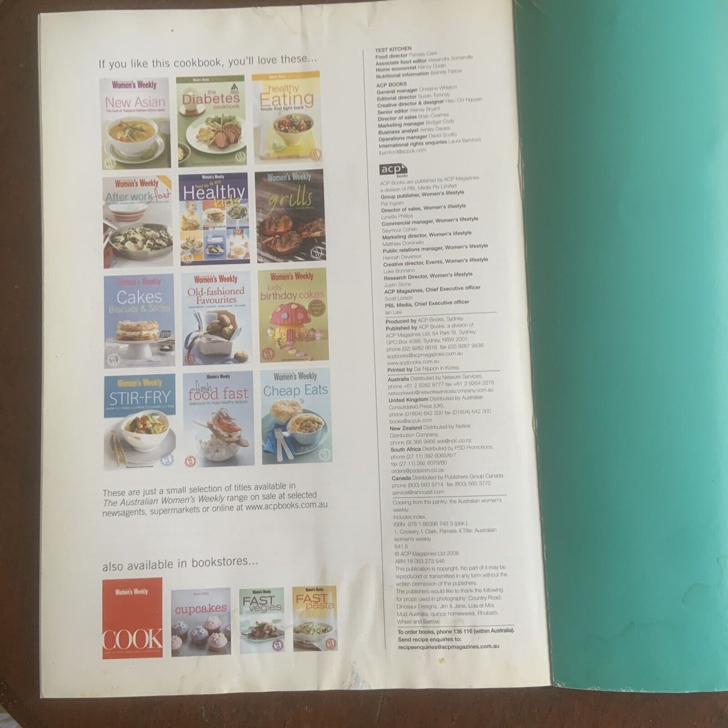 Cookbook COOKING FROM  THE PANTRY The Australian Women's Weekly PB 2008 Defect