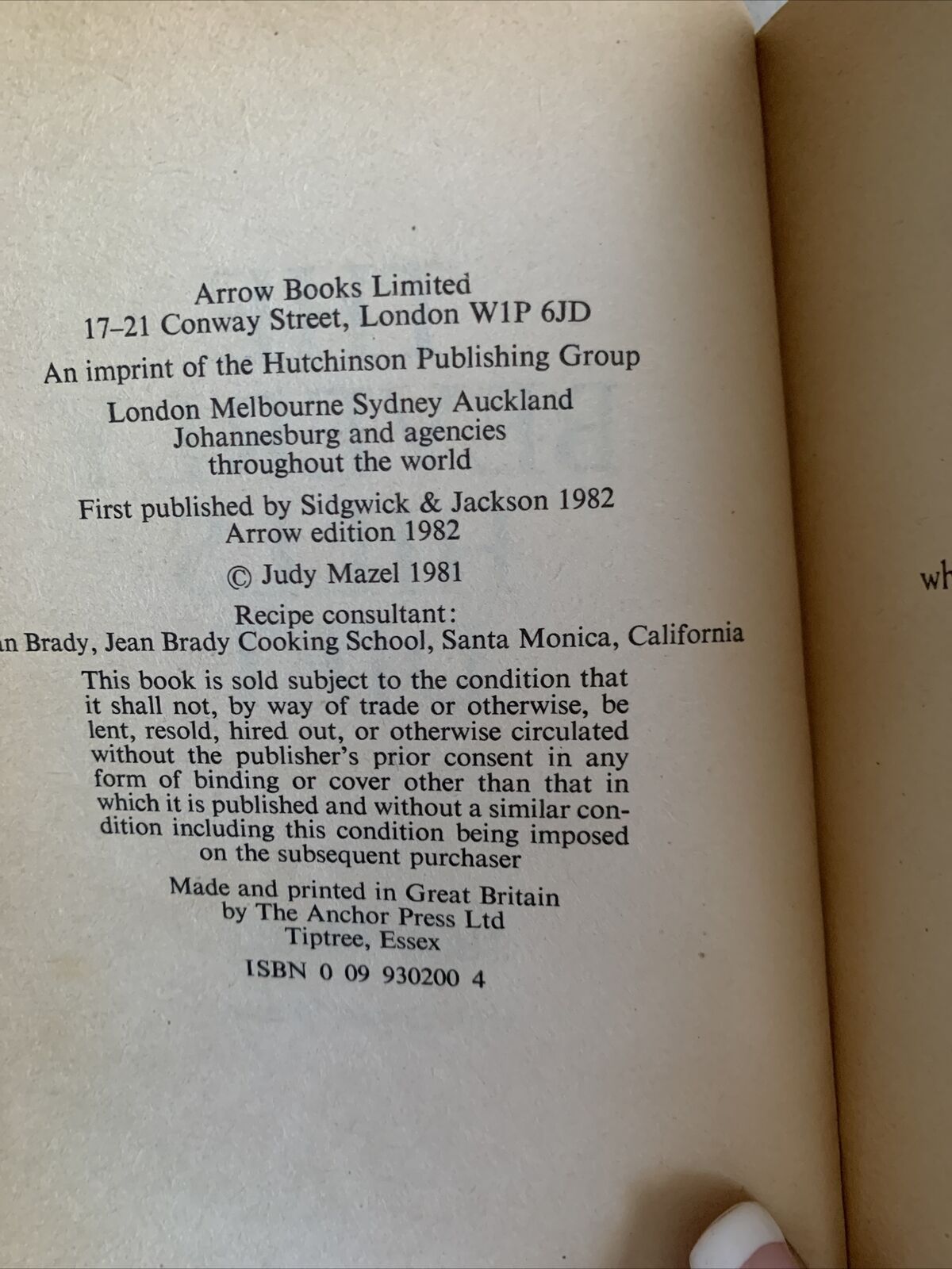 PB 1982 BEVERLY HILLS DIET Judy Mazel Recipes Food Celebrity Weight Loss Vintage