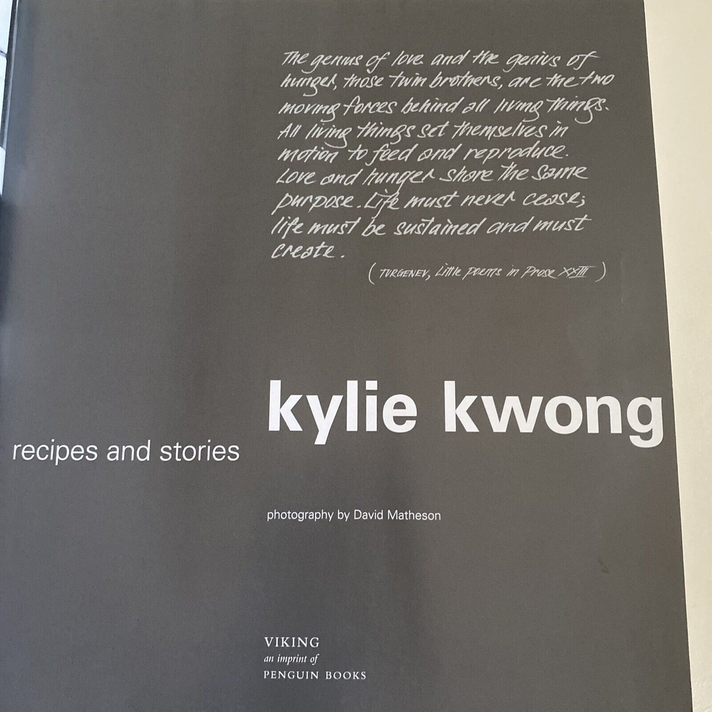 Cookbook KYLIE KWONG Recipes and Stories Large PB 2003 Australian Chef