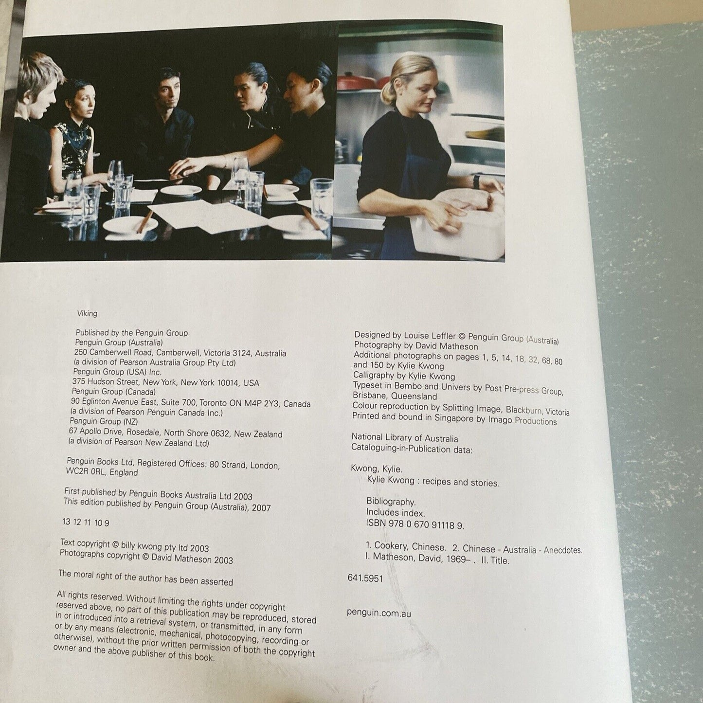 Cookbook KYLIE KWONG Recipes and Stories Large PB 2003 Australian Chef