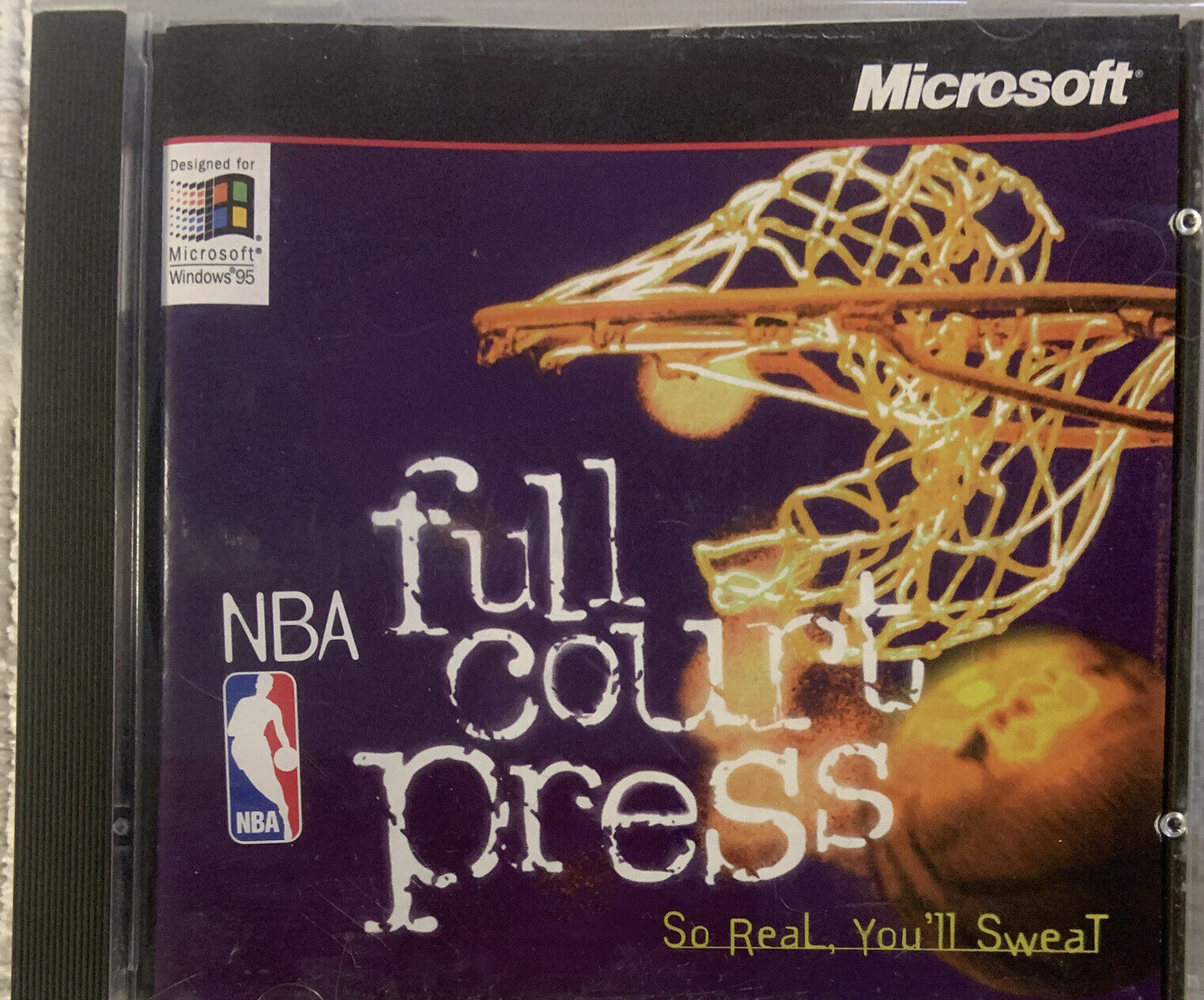 PC Game NBA Full Court Press 1996 DISC JEWEL CASE Sports Interactive Microsoft