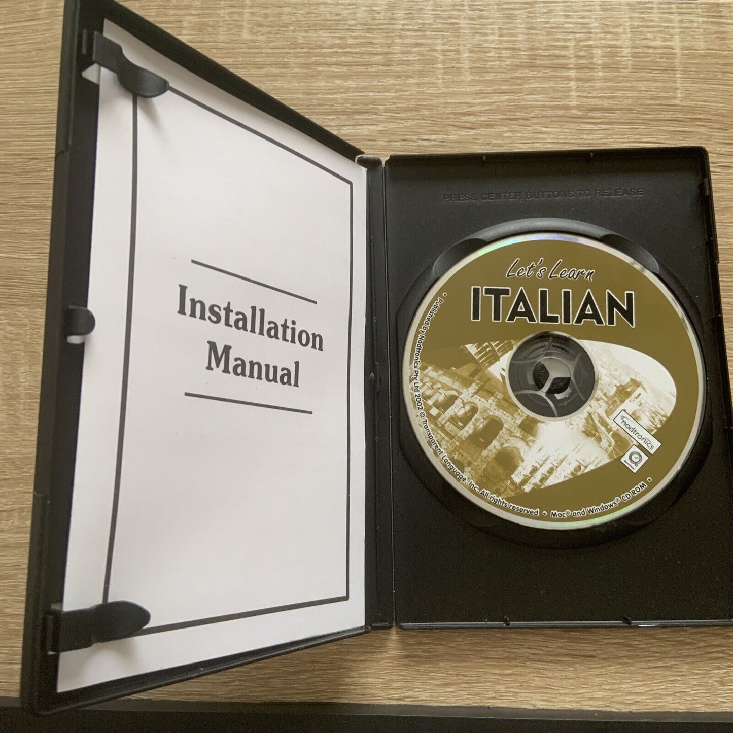 PC Mac NODTRONICS Let's Learn Italian 2002 Full Version Software Windows