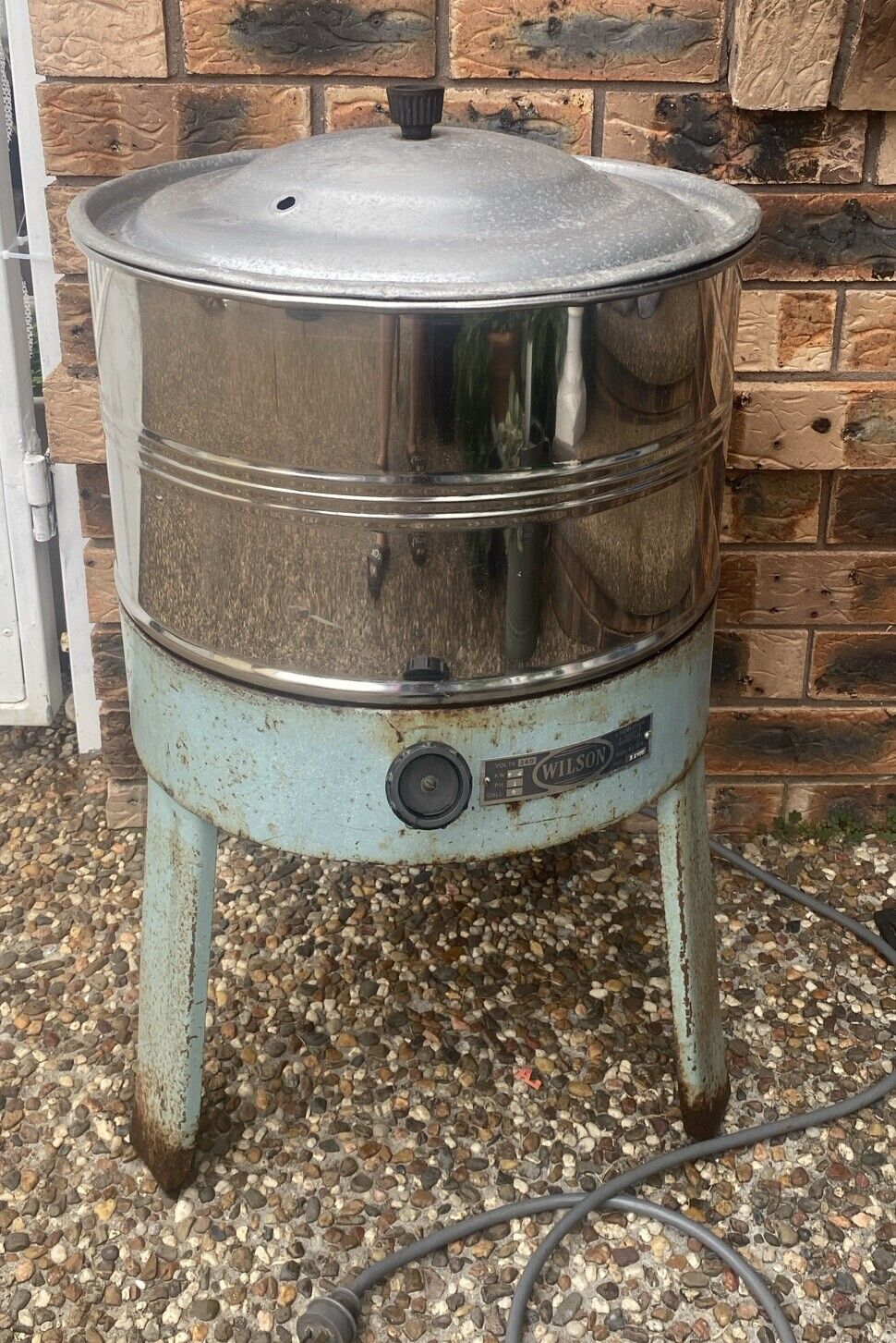 Vtg Copper Boiler Electric WILSON 9 Gallon Washer Freestanding Portable Working