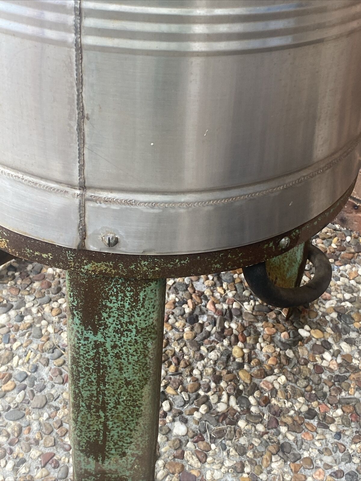Vtg Electric WILSON 12 Gallon Stainless Steel Washer Boiler Green Stand Works