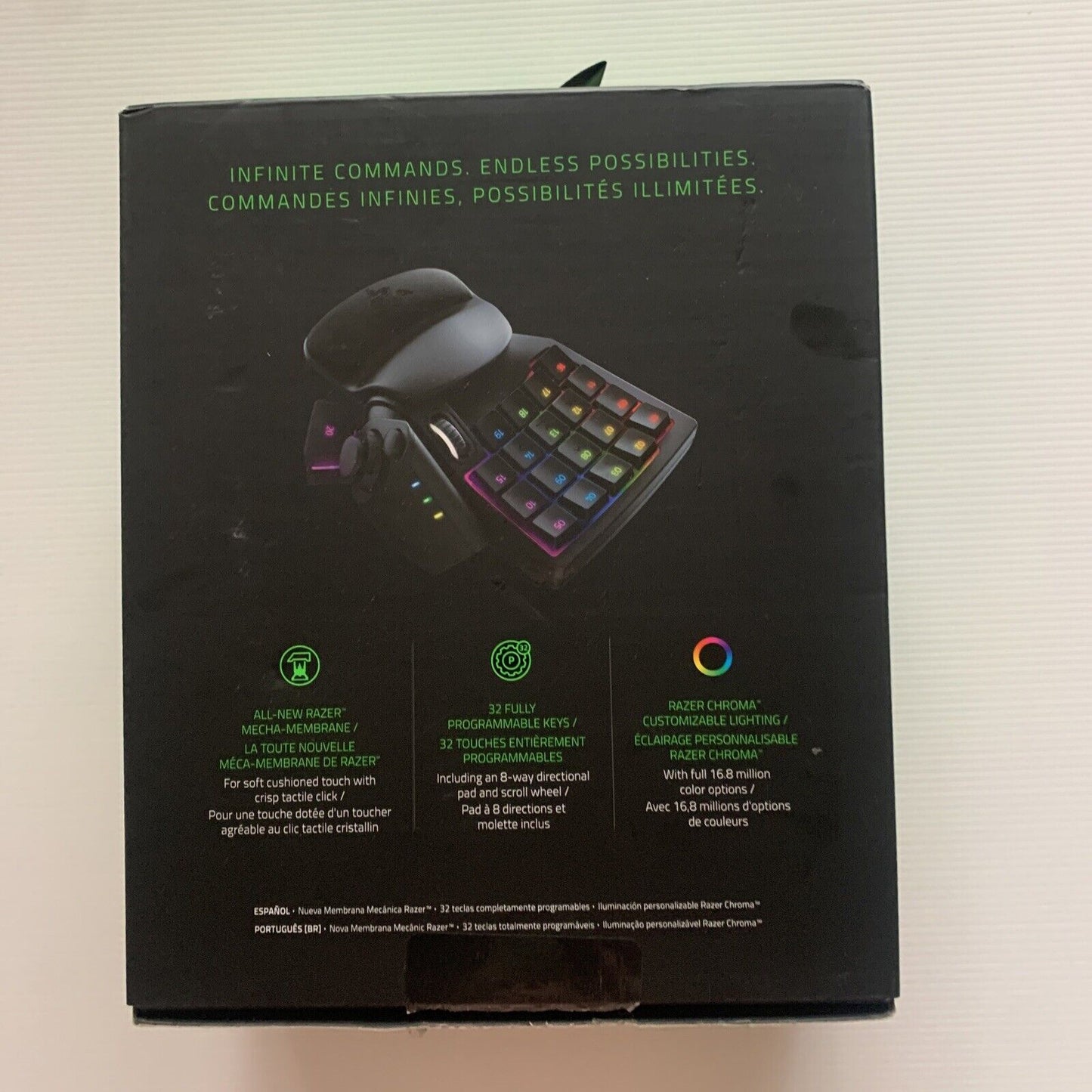 EMPTY BOX Razer Tartarus Pro Gaming Keypad Replacement Packaging NO KEYPAD