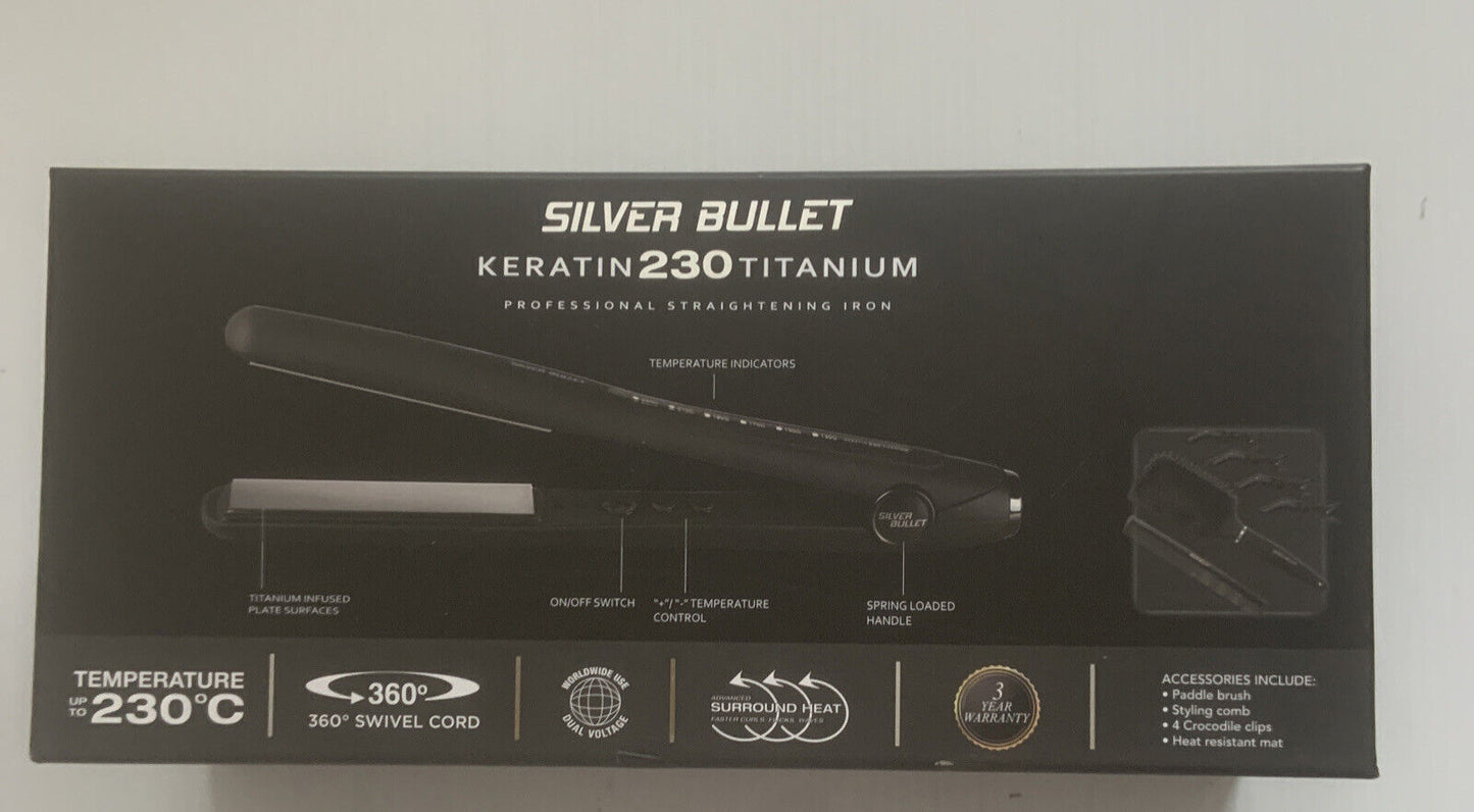 EMPTY BOX Silver Bullet Keratin 230 Titanium Straightener LIFT OFF LID New