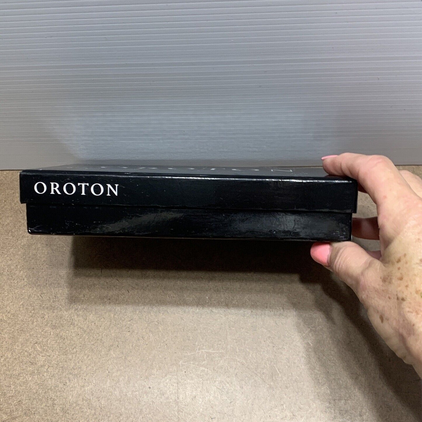 EMPTY BOX OROTON 22 | 11 | 4cm  Gift Box Black With Lid Logo Pre-owned