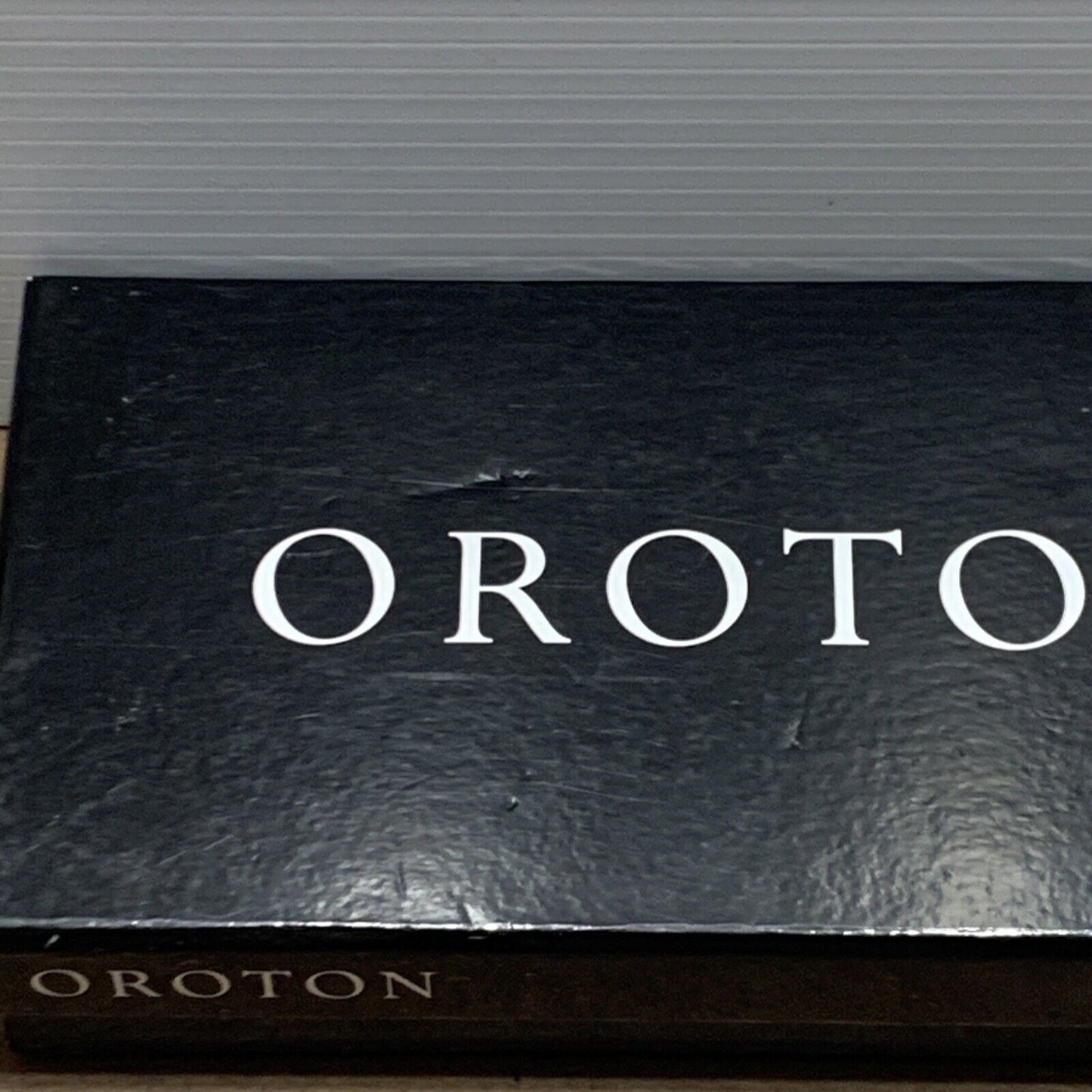 EMPTY BOX OROTON 22 | 11 | 4cm  Gift Box Black With Lid Logo Pre-owned