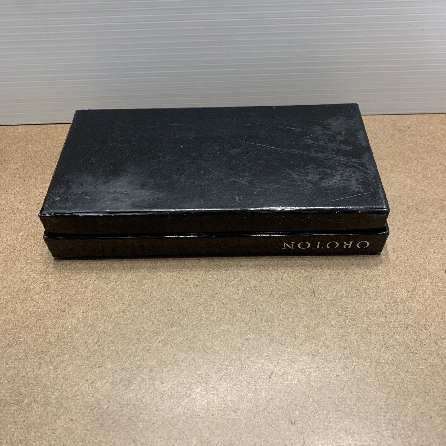 EMPTY BOX OROTON 22 | 11 | 4cm  Gift Box Black With Lid Logo Pre-owned