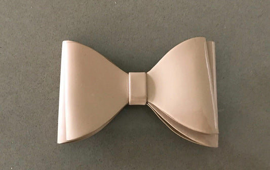 HAIR CLIP Girls Bow Beige Heavy Plastic Bow Quality Clasp New