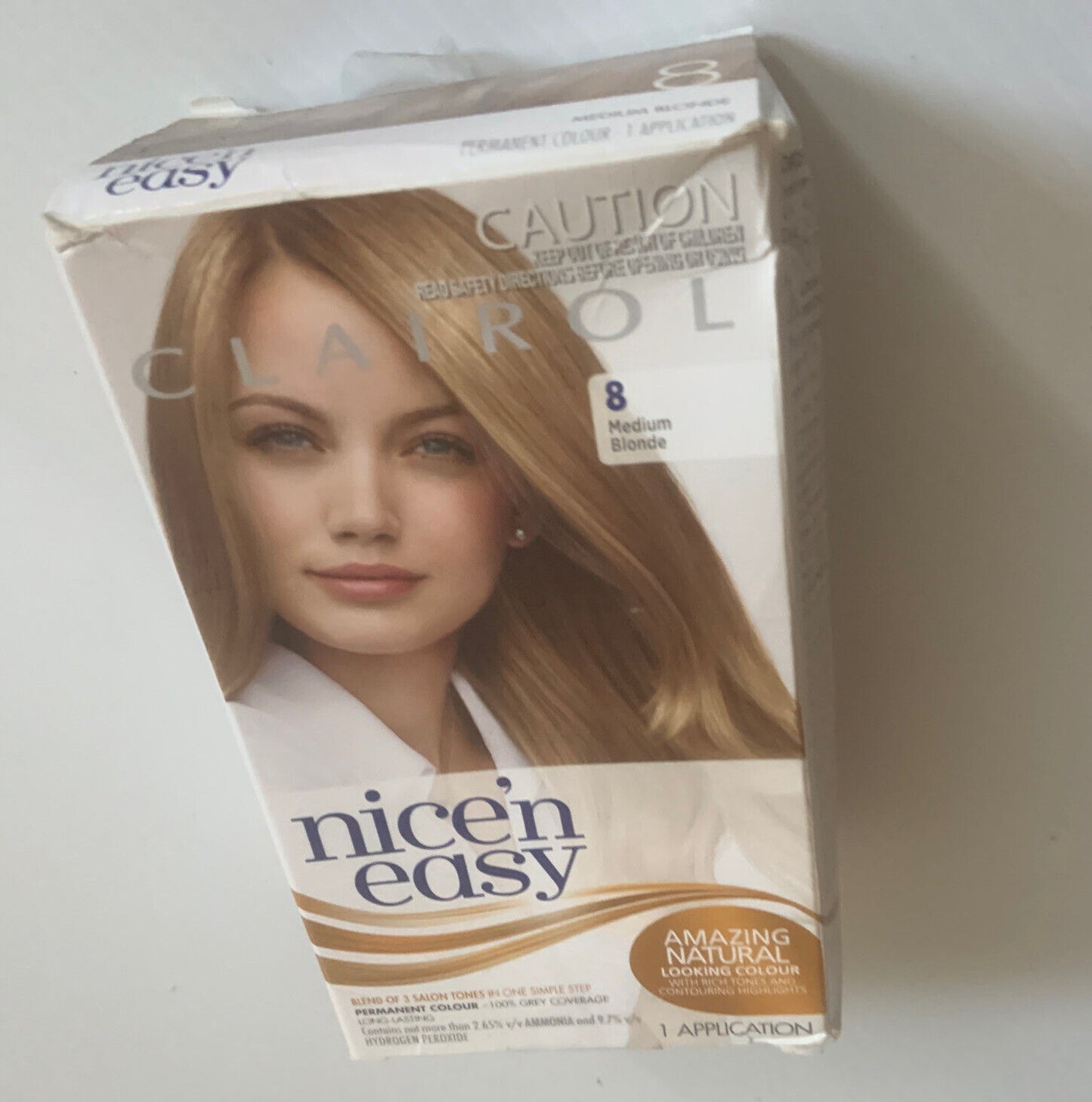 CLAIROL Nice 'N Easy 8 Natural Medium Blonde Permanent Colour Hair Dye Kit New