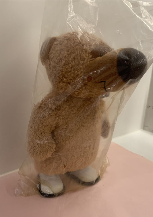TEDDY BEAR JAM & BUTTER Co. Brown Terry Cloth Big Nose Plush 30cm Cottagecore