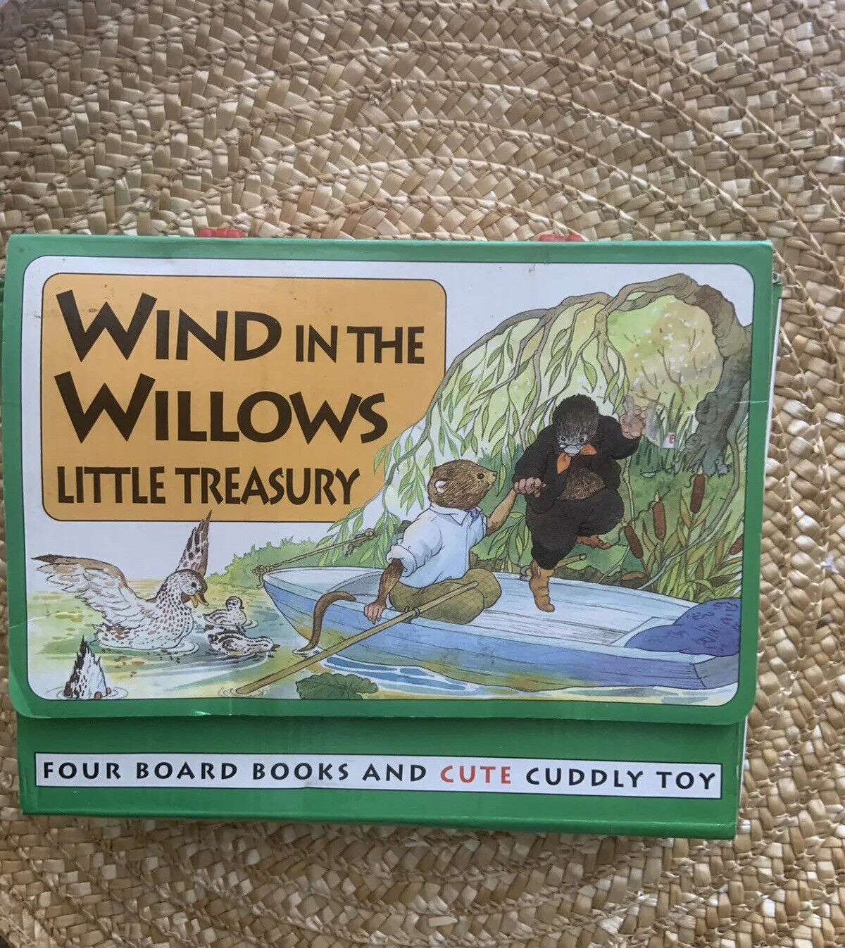 Plush Toy Badger WIND IN THE WILLOWS Little Treasury 4 Board Books Box 1996 Vtg
