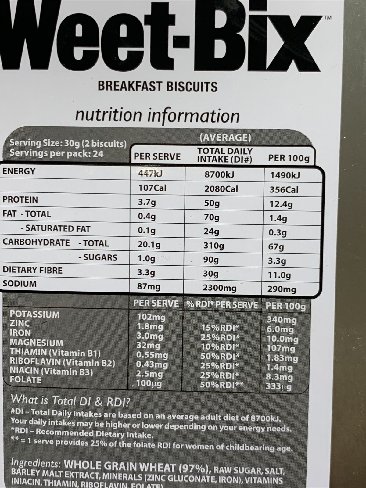 Metal Tin WEET BIX Ltd  Edition Qantas Socceroo  World Cup 2010 Aussie Hinge Lid
