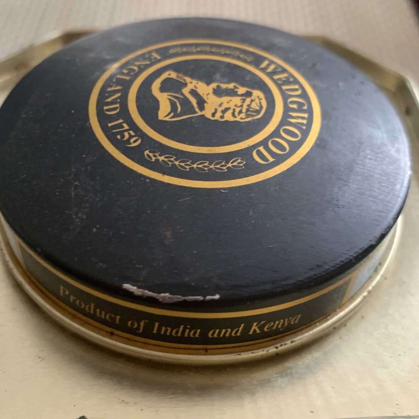 Metal Tin WEDGWOOD Caddy Collectable Original Fine Teas Printed  125g England
