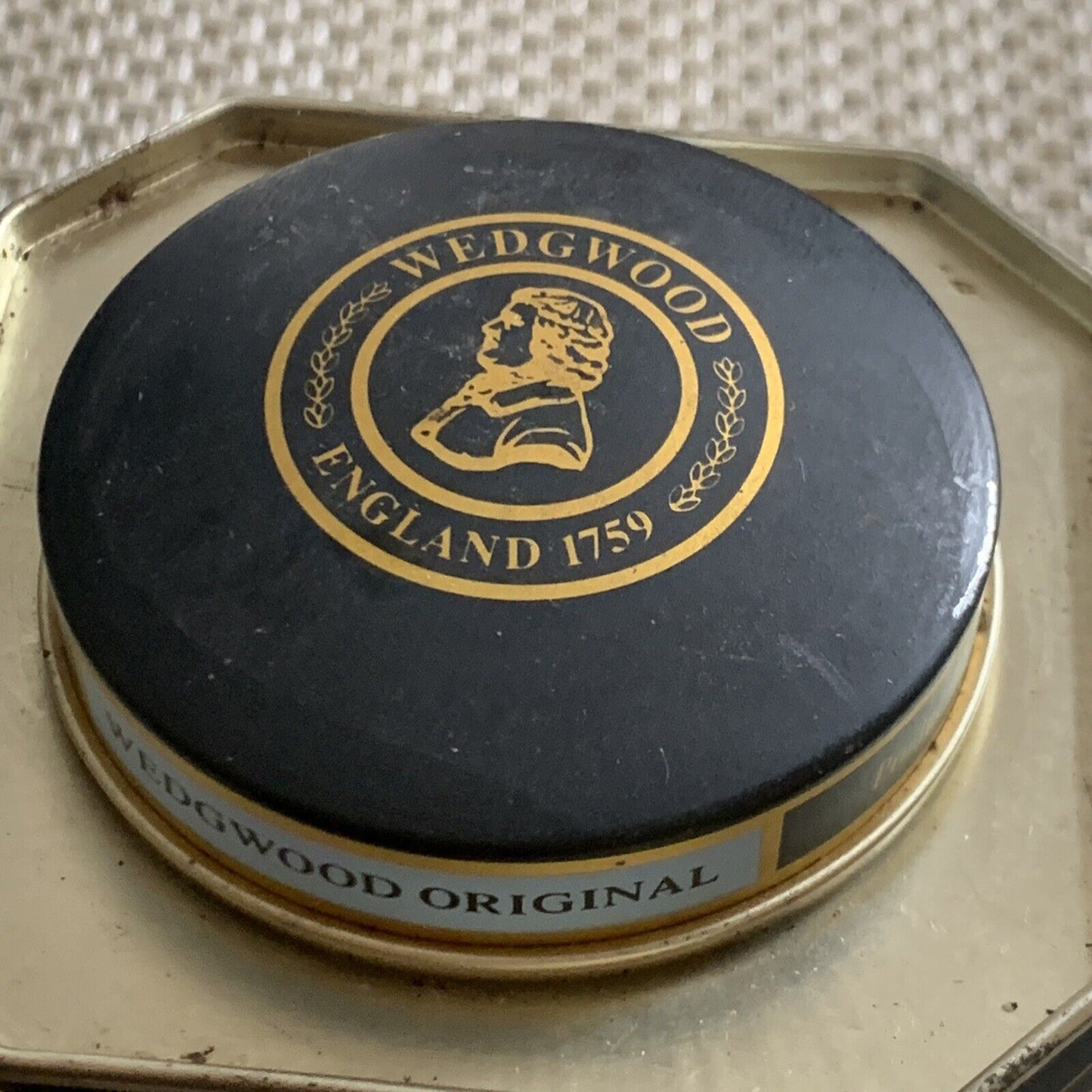 Metal Tin WEDGWOOD Caddy Collectable Original Fine Teas Printed  125g England