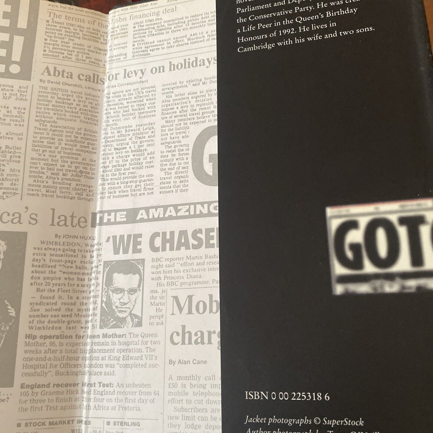 HC The Fourth Estate by Jeffery Archer 1996 HarperCollins DJ Newspaper Baron