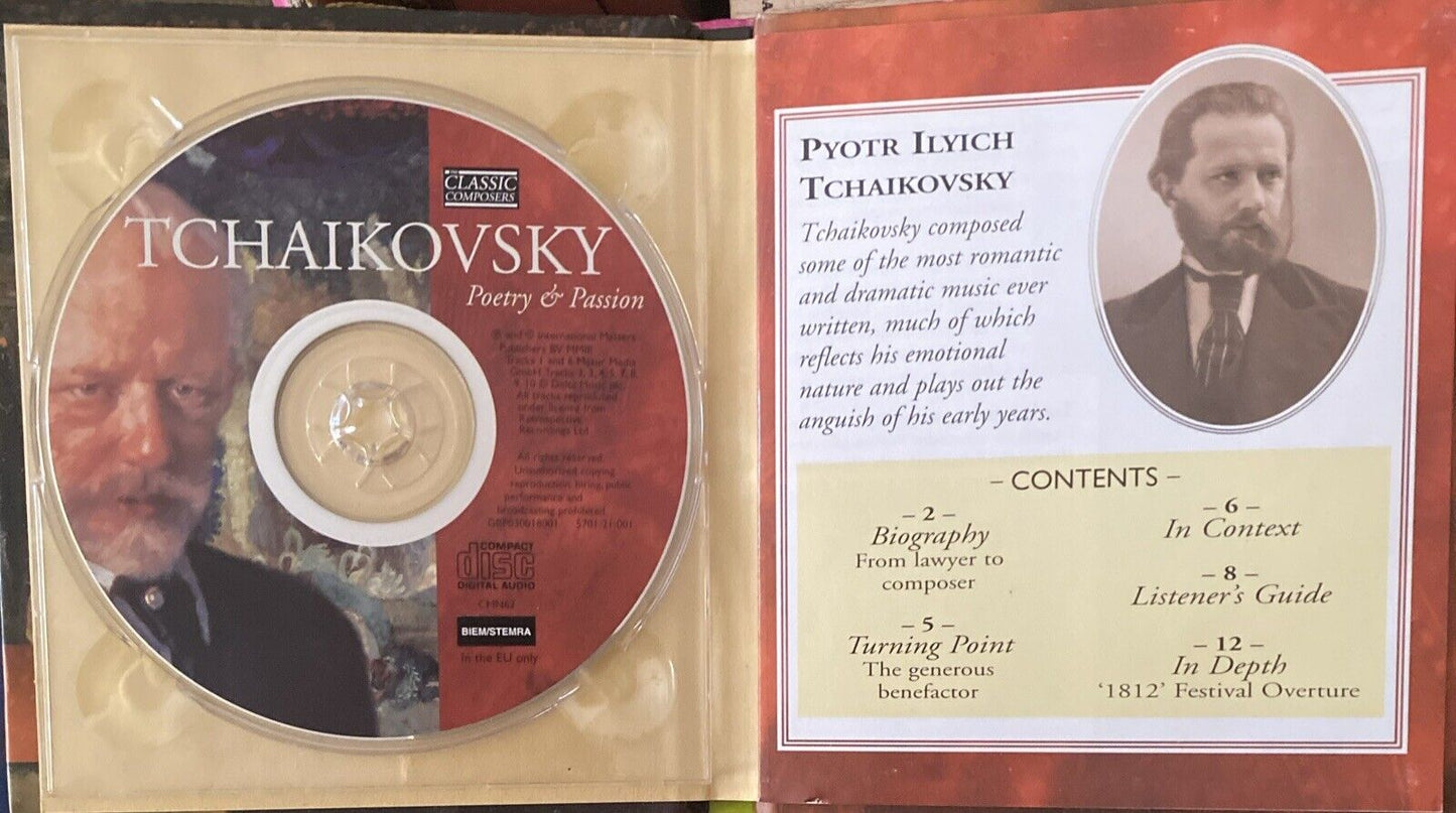 TCHAIKOVSKY Poetry & Passion Classic Composer Cd & Booklet FLIP CASE Set NEW