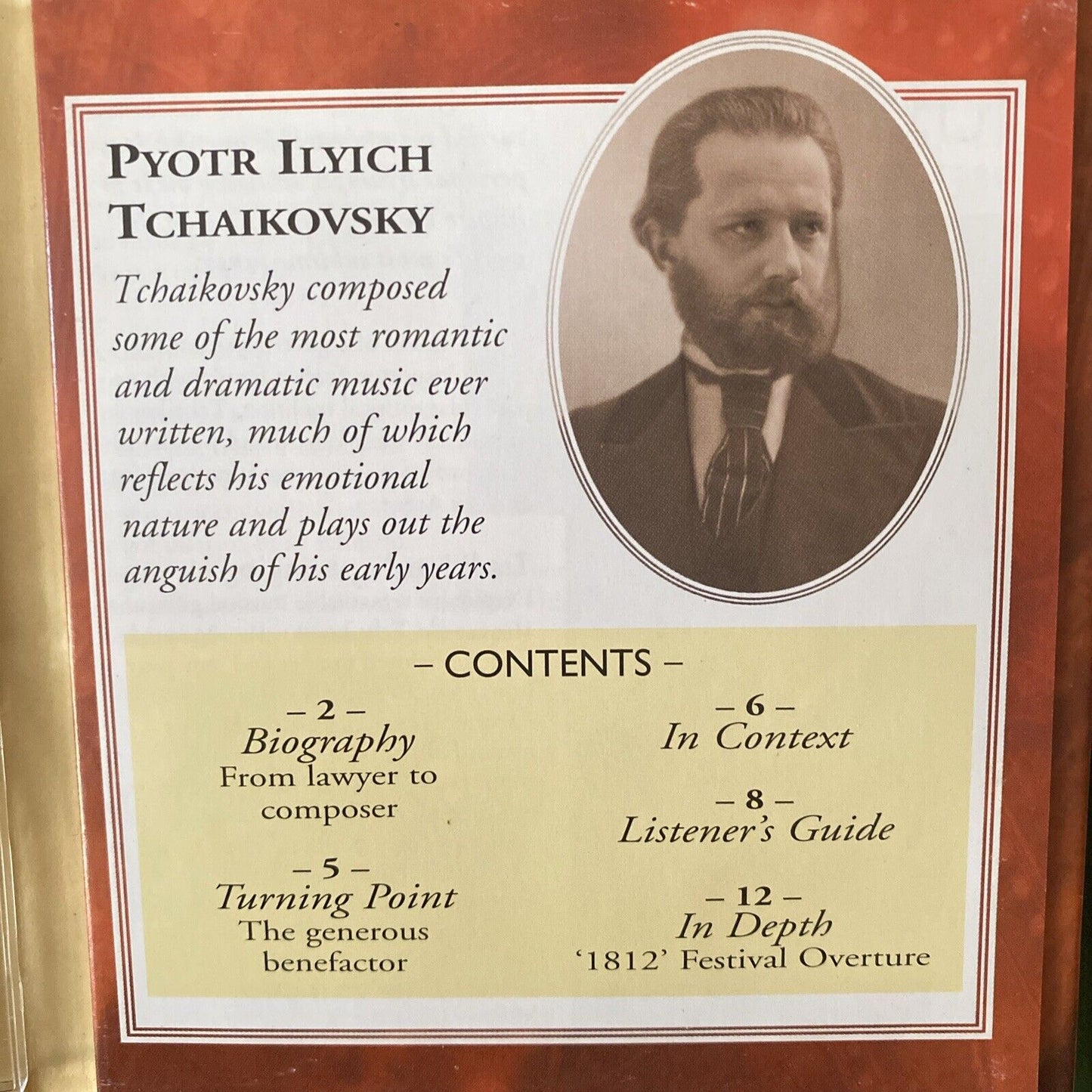 TCHAIKOVSKY Poetry & Passion Classic Composer Cd & Booklet FLIP CASE Set NEW