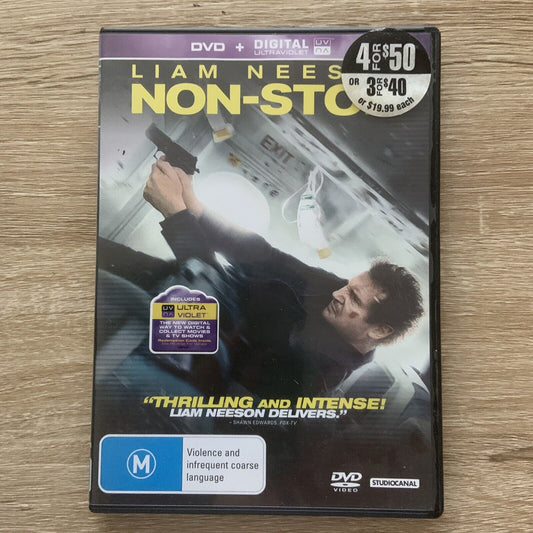 DVD NON-STOP Liam Neeson R4 2014 Murder Action Mystery Crime Thriller Drama