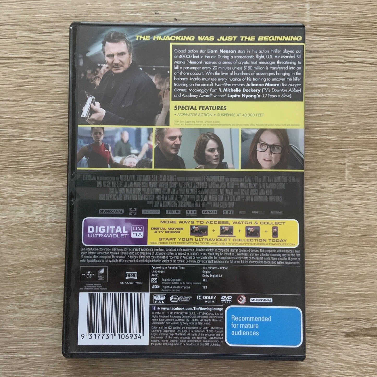 DVD NON-STOP Liam Neeson R4 2014 Murder Action Mystery Crime Thriller Drama