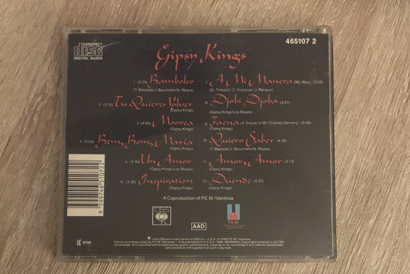 CD GIPSY KINGS Album Music 1988 Gypsy Flamenco Salsa Pop Dance French Spanish