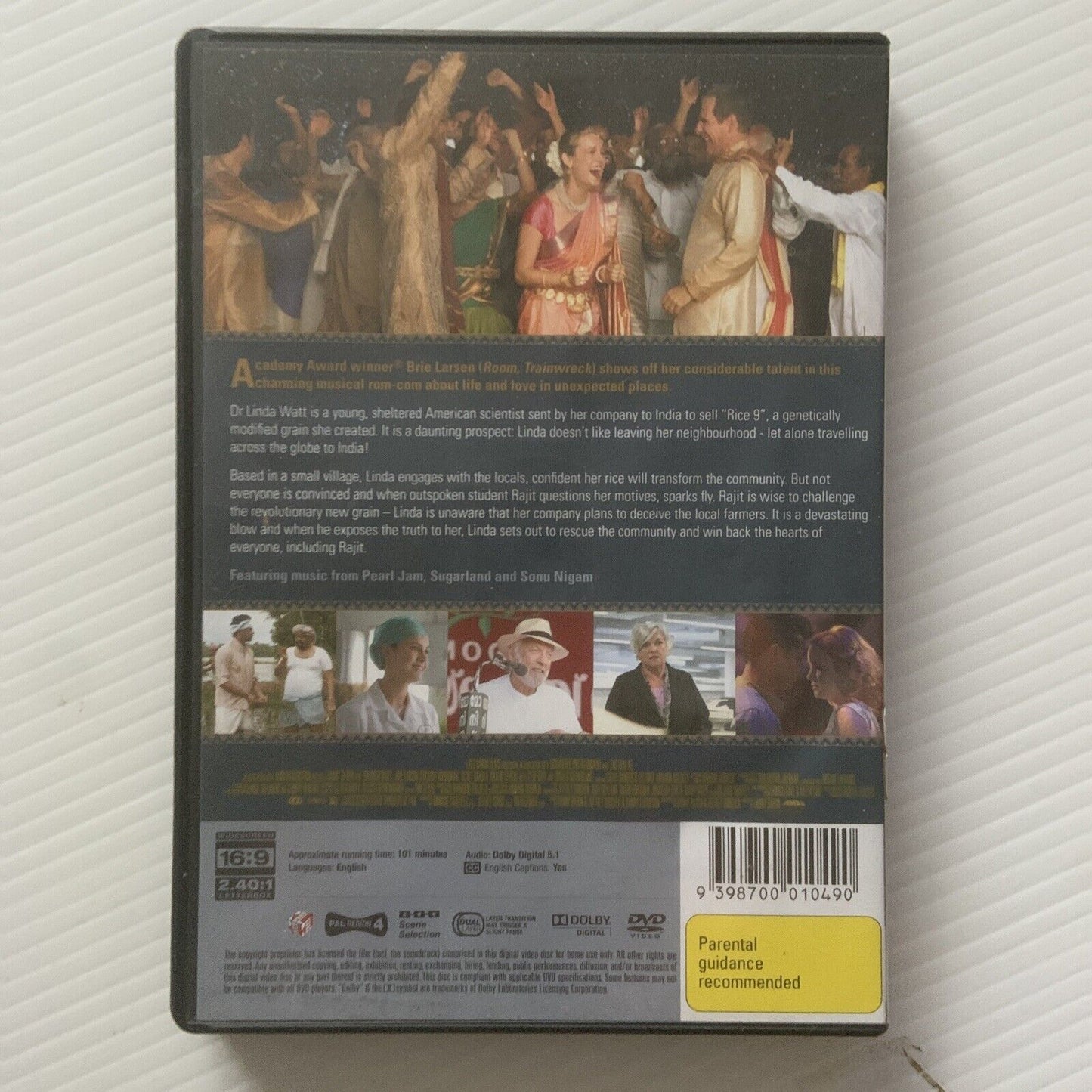 DVD BASMATI BLUES Movie Brie Larson Musical Unused Disc Comedy