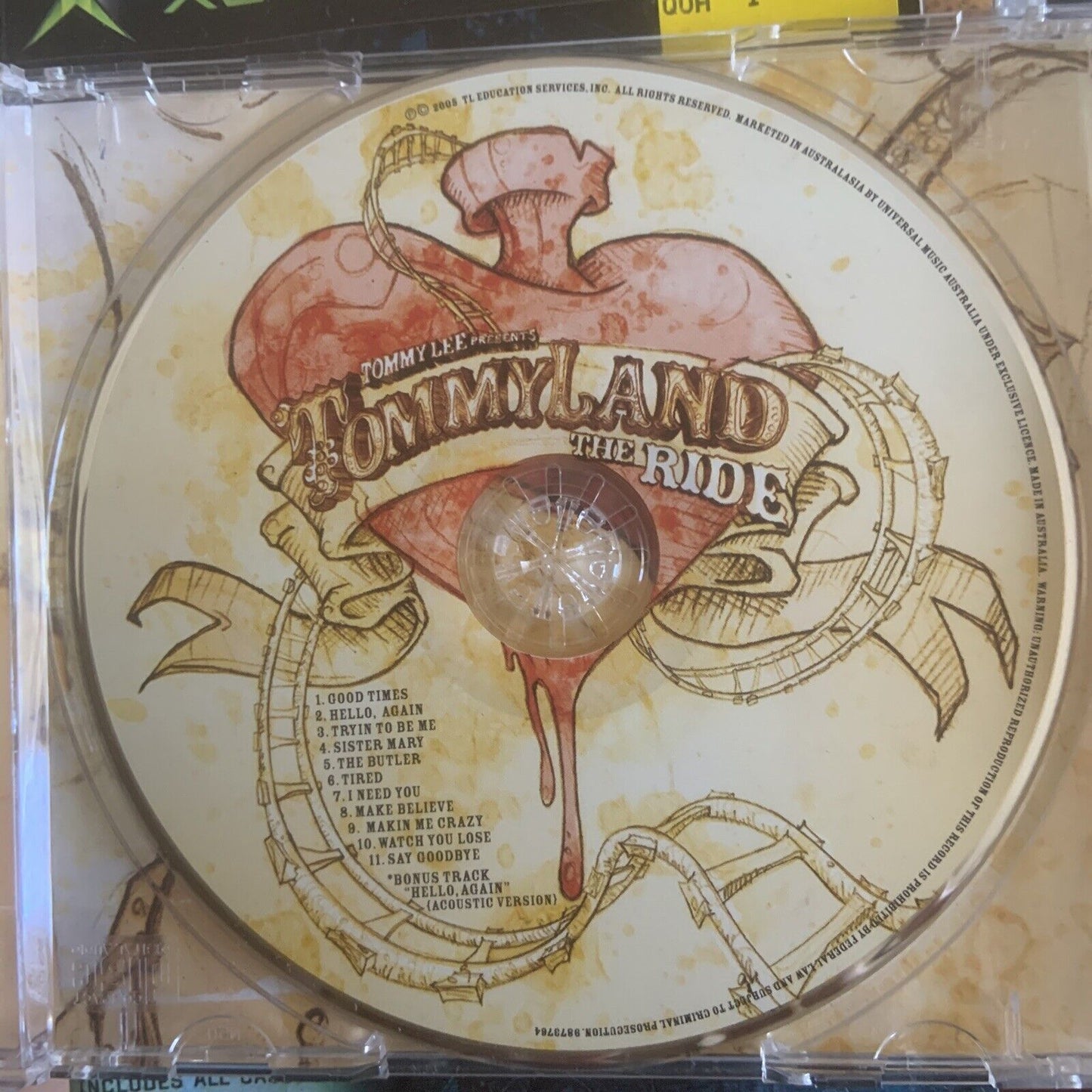 CD Tommy Lee Presents TOMMYLAND The Ride 2005 Motley Crue Metal Music Album