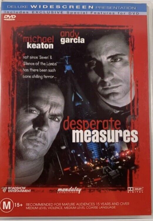 Desperate Measures  DVD 1997 Michael Keaton Andy Garcia R4 Drama Action Movie