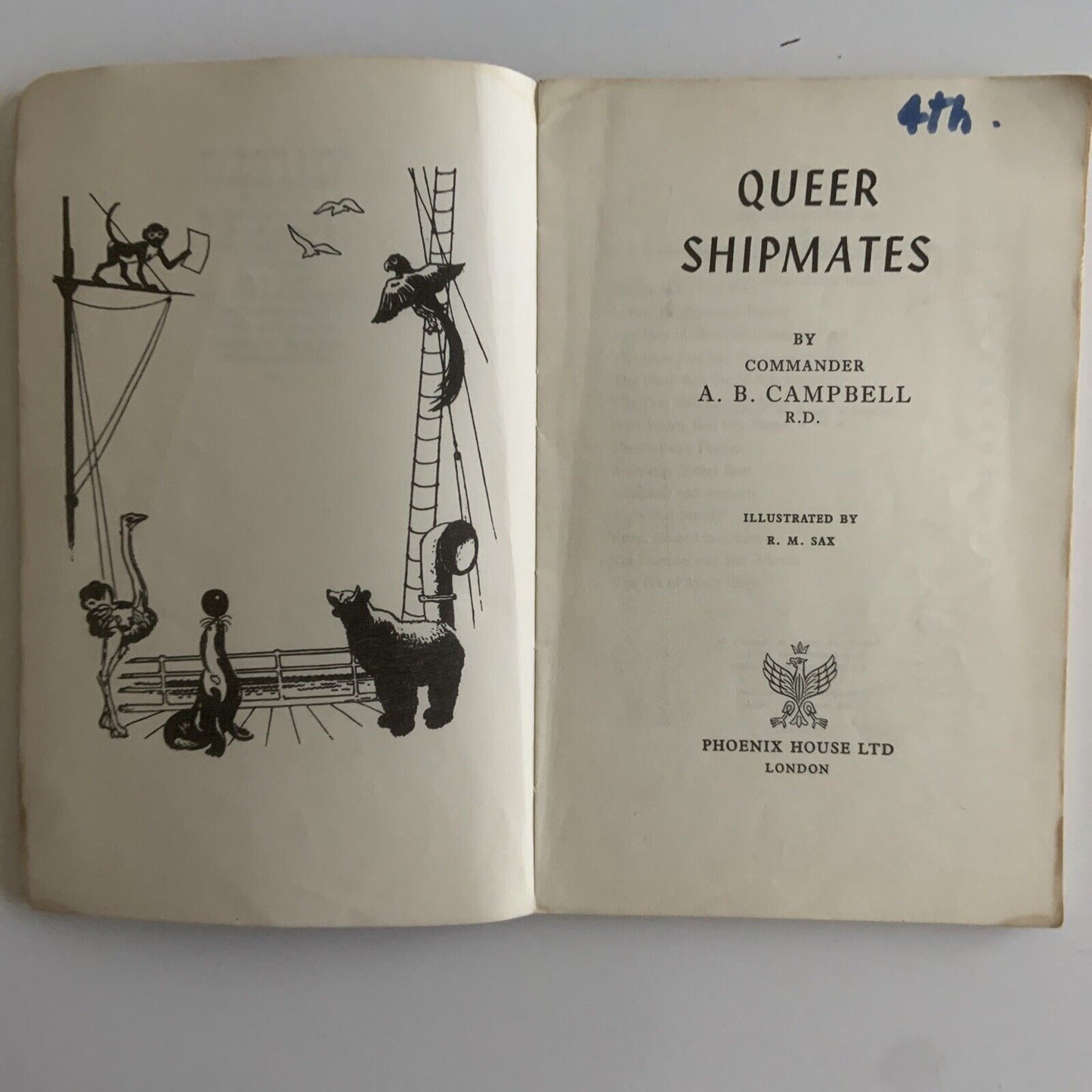 PB Book QUEER SHIPMATES by Commander A B Campbell Sailors Vintage 1962