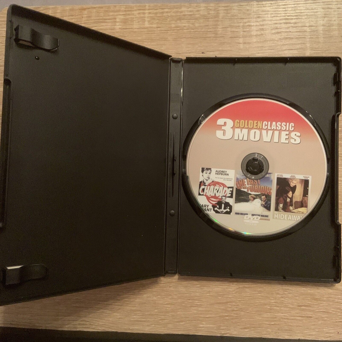 DVD 3 GOLDEN CLASSIC MOVIES Charade |The Fast and the Furious | The Hideaways