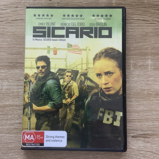 DVD SICARIO Emily Blunt Benicio Del Toro Josh Brolin R4 Action Movie