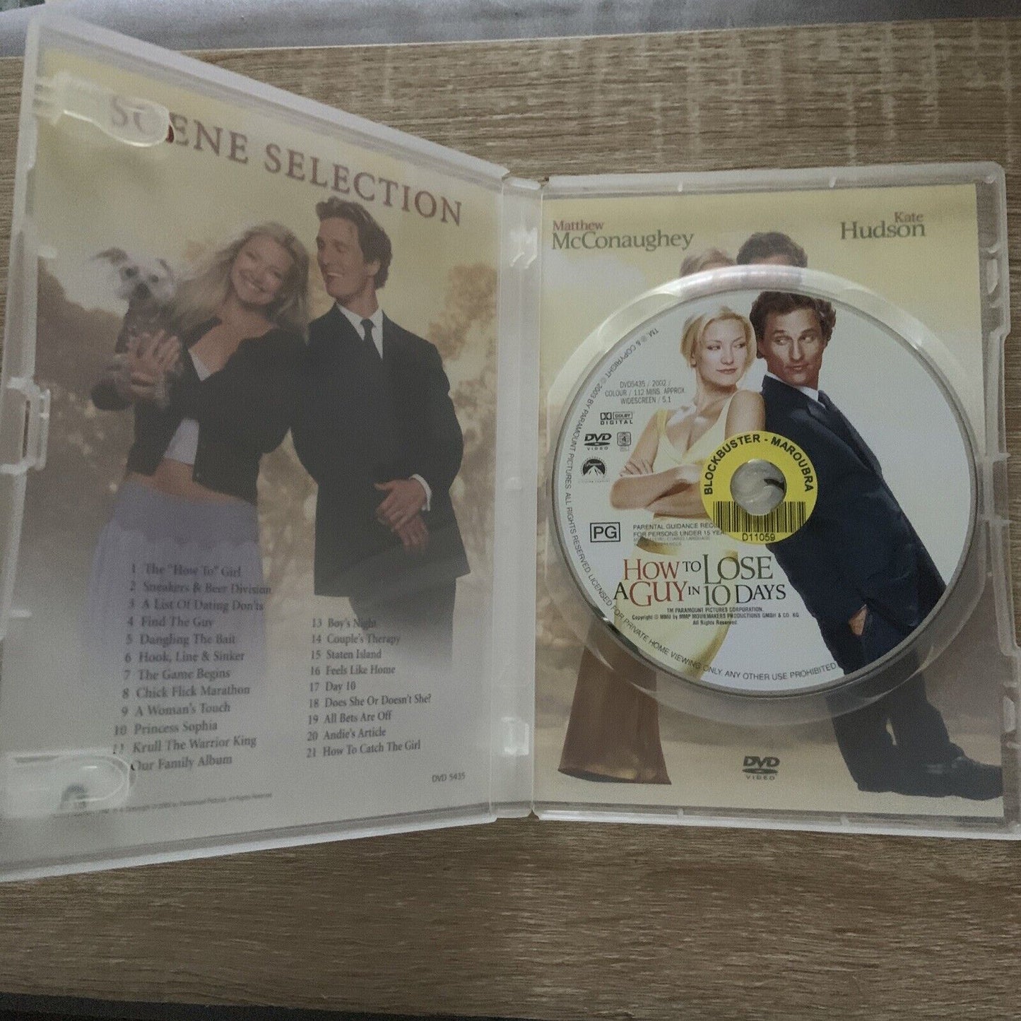 DVD HOW TO LOSE A GUY IN 10 DAYS 2002 Matthew McConaughey Kate Hudson Movie