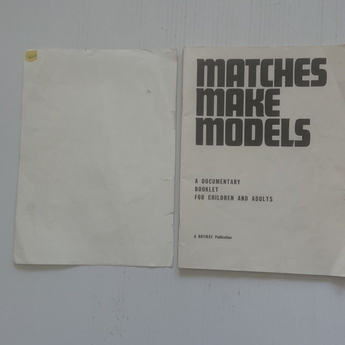 PB Book Matches Make Models 1960 Booklet Loose Cover  Complete Redhead Brymay