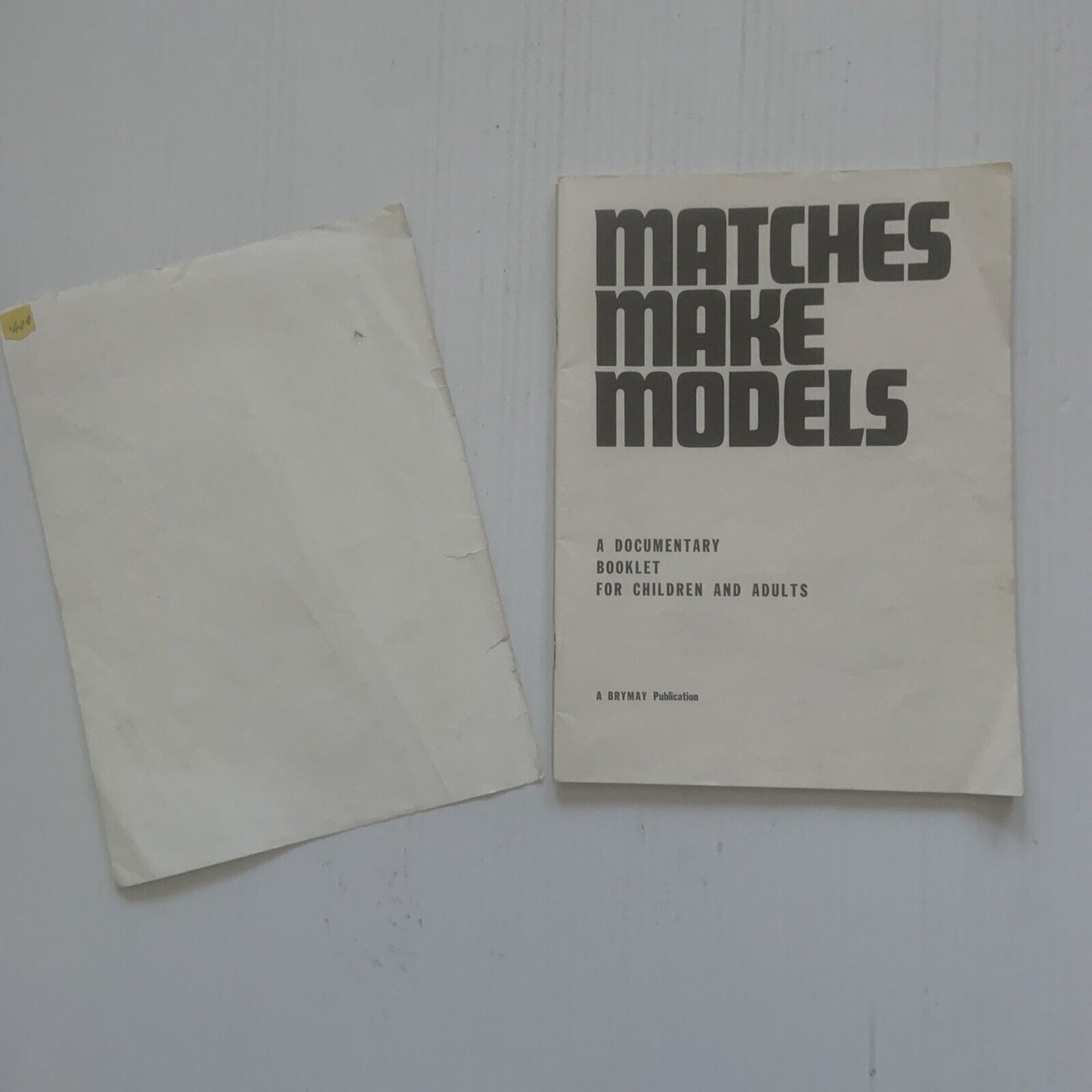 PB Book Matches Make Models 1960 Booklet Loose Cover  Complete Redhead Brymay
