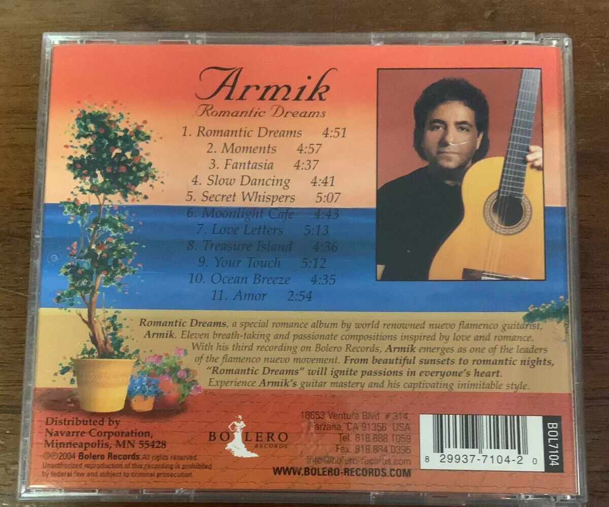 CD ARMIK Romantic Dreams Audio Music Album 2004 11 Tracks Love Romance