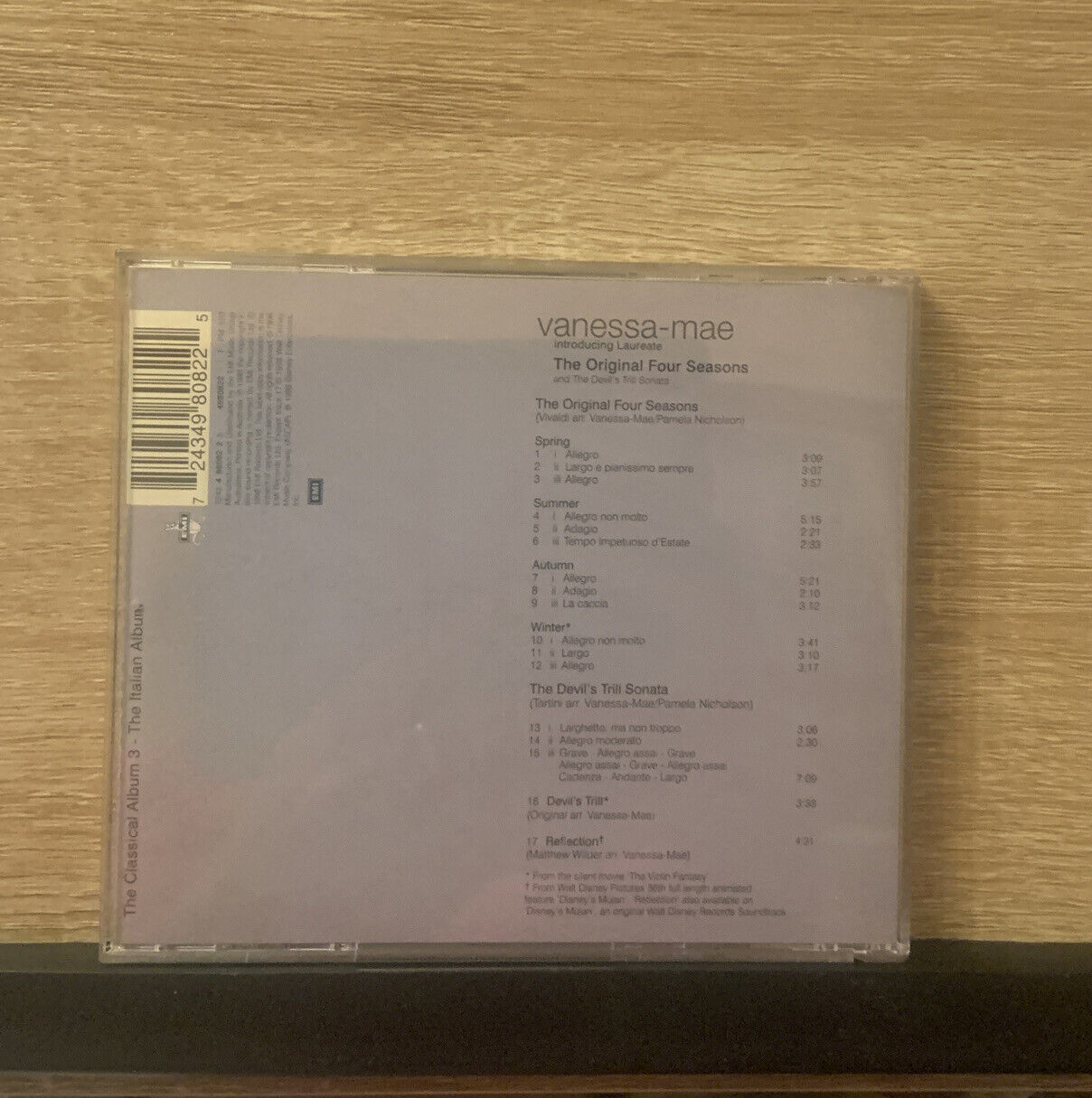 CD Vanessa Mae THE ORIGINAL FOUR SEASONS DEVIL'S TRILL SONATA EMI 1998 NEW