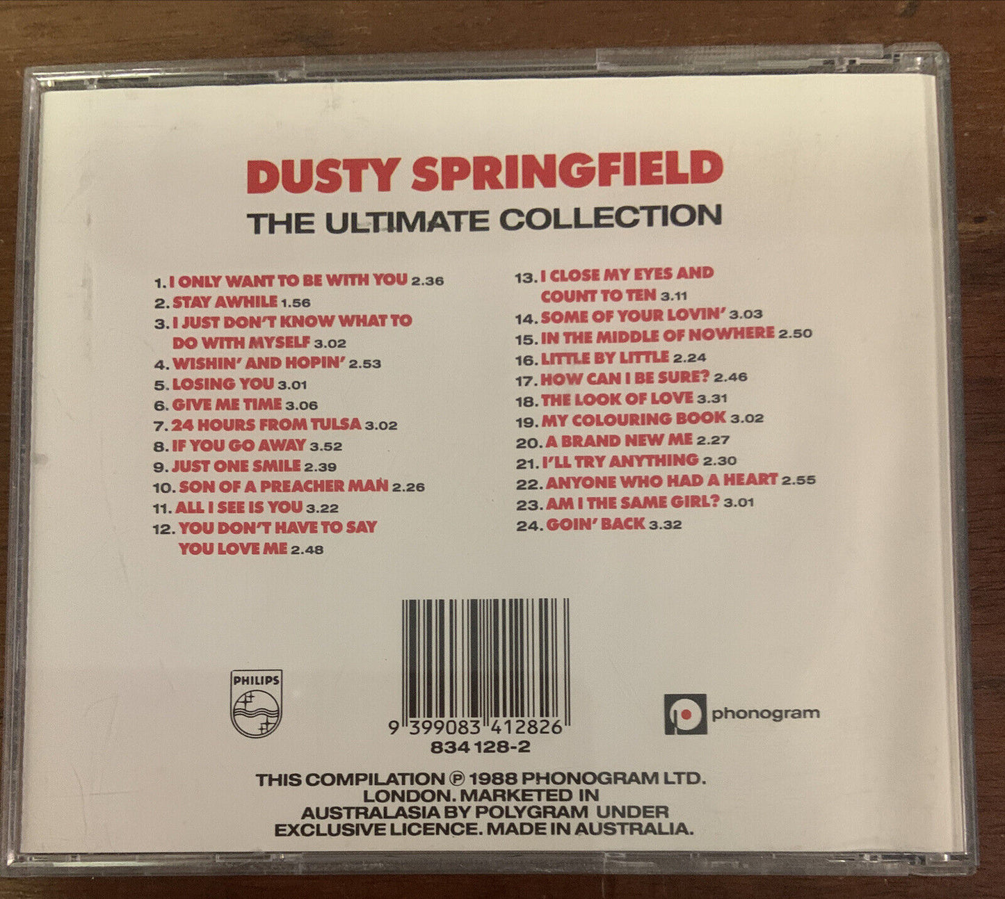 CD The Silver Collection Dusty Springfield August 1993 Polygram 24 tracks Album