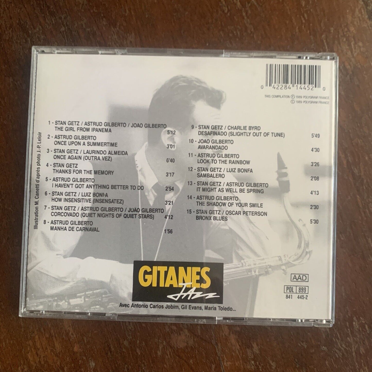 CD STAN GETZ Autour de Minuit 1992 Music Album Gitanes Jazz Astrud Joao Gilberto