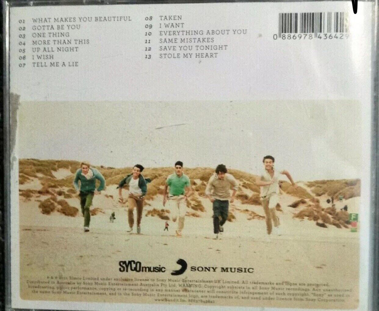 CD One Direction “Up All Night” SONY MUSIC 16 Tracks 1st Album Australia