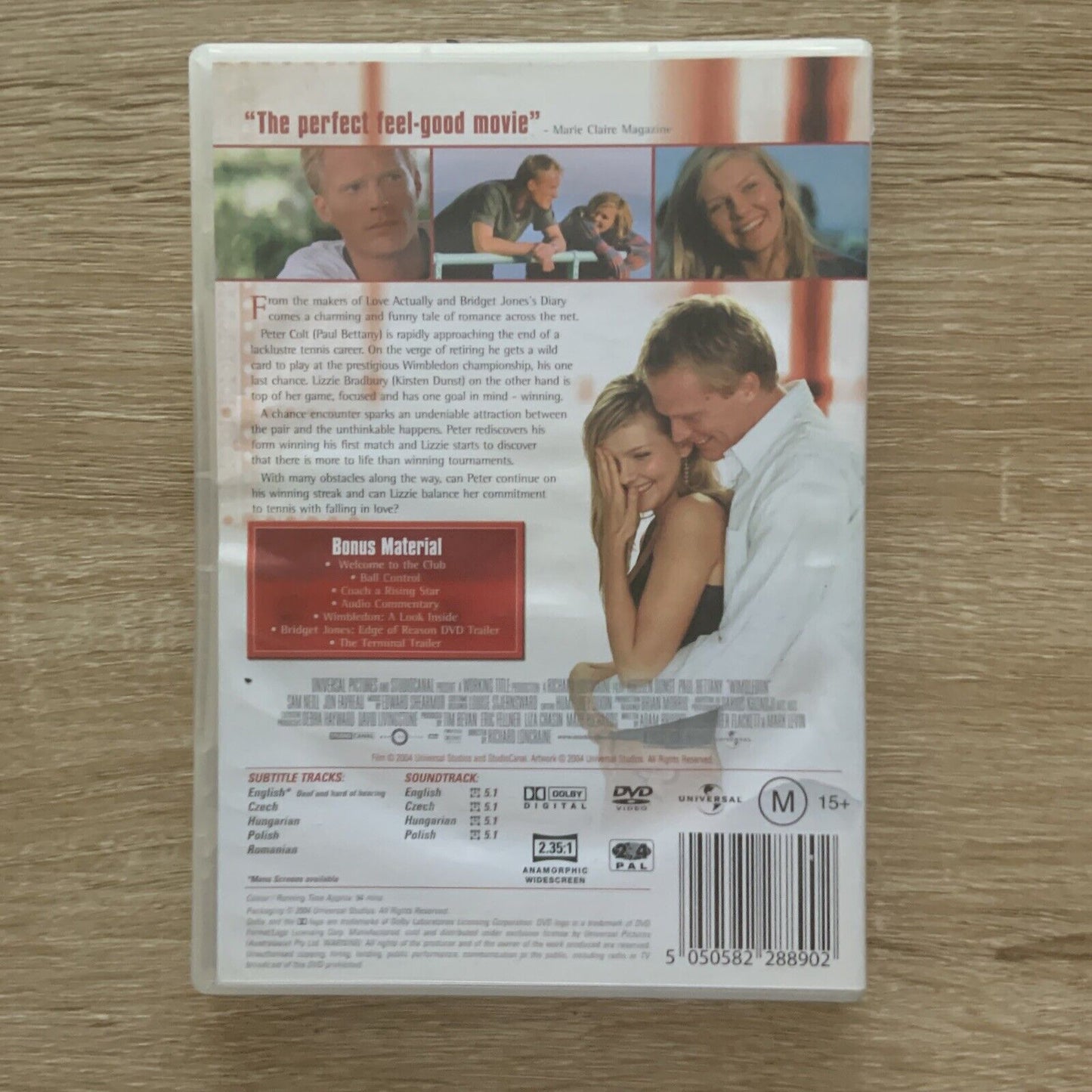 DVD WIMBLEDON Movie Paul Bettany Kirsten Dunst Tennis Romance Ex Rental
